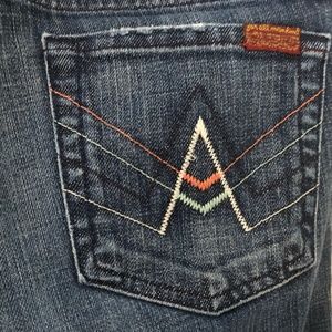 "A"-Pocket 7 For All Mankind Medium-Wash Jeans